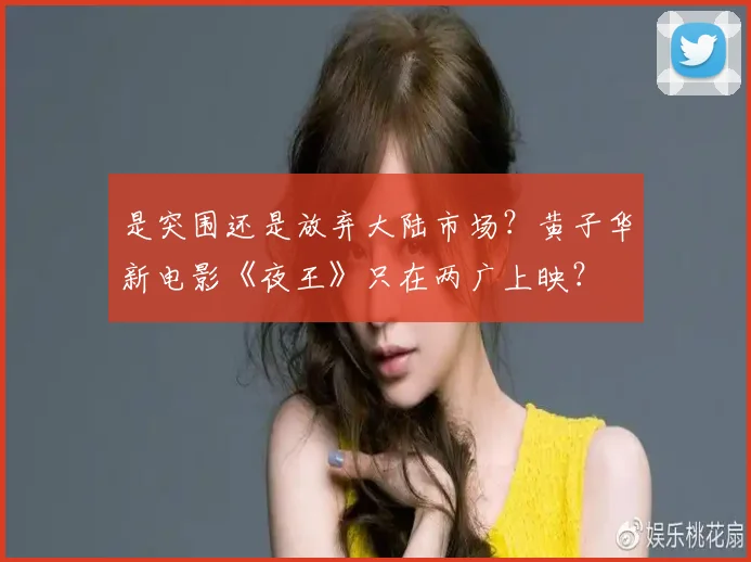 是突围还是放弃大陆市场?黄子华新电影《夜王》只在两广上映?